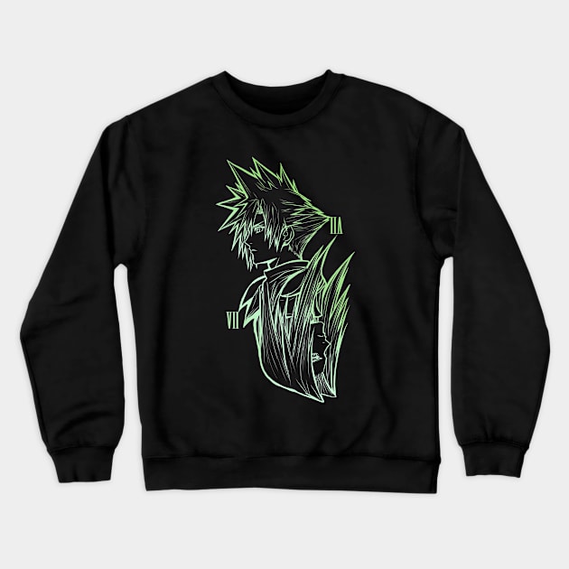 FF7 character art Crewneck Sweatshirt by mcashe_art